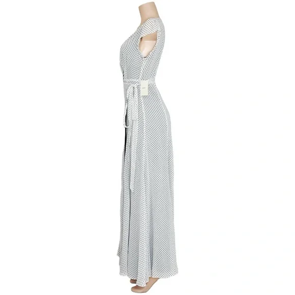 TULAROSA Sid Wrap Maxi Dress, Eggshell, SM - Picture 4 of 7